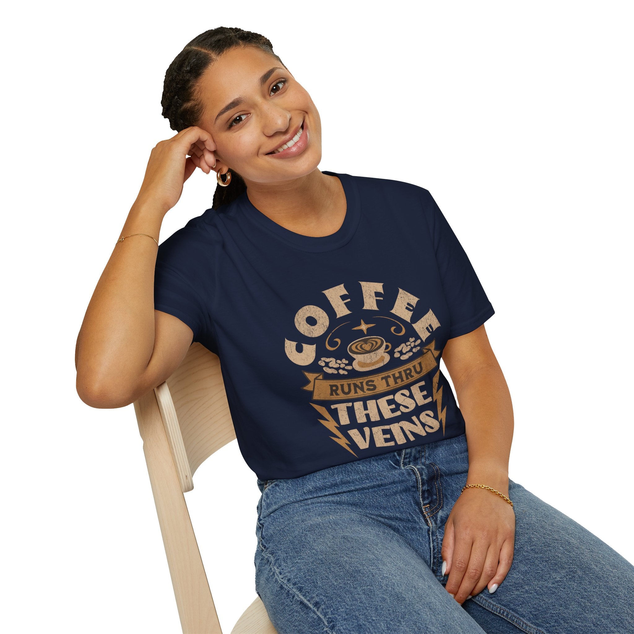 Coffee Runs Thru These Veins Unisex T-Shirt