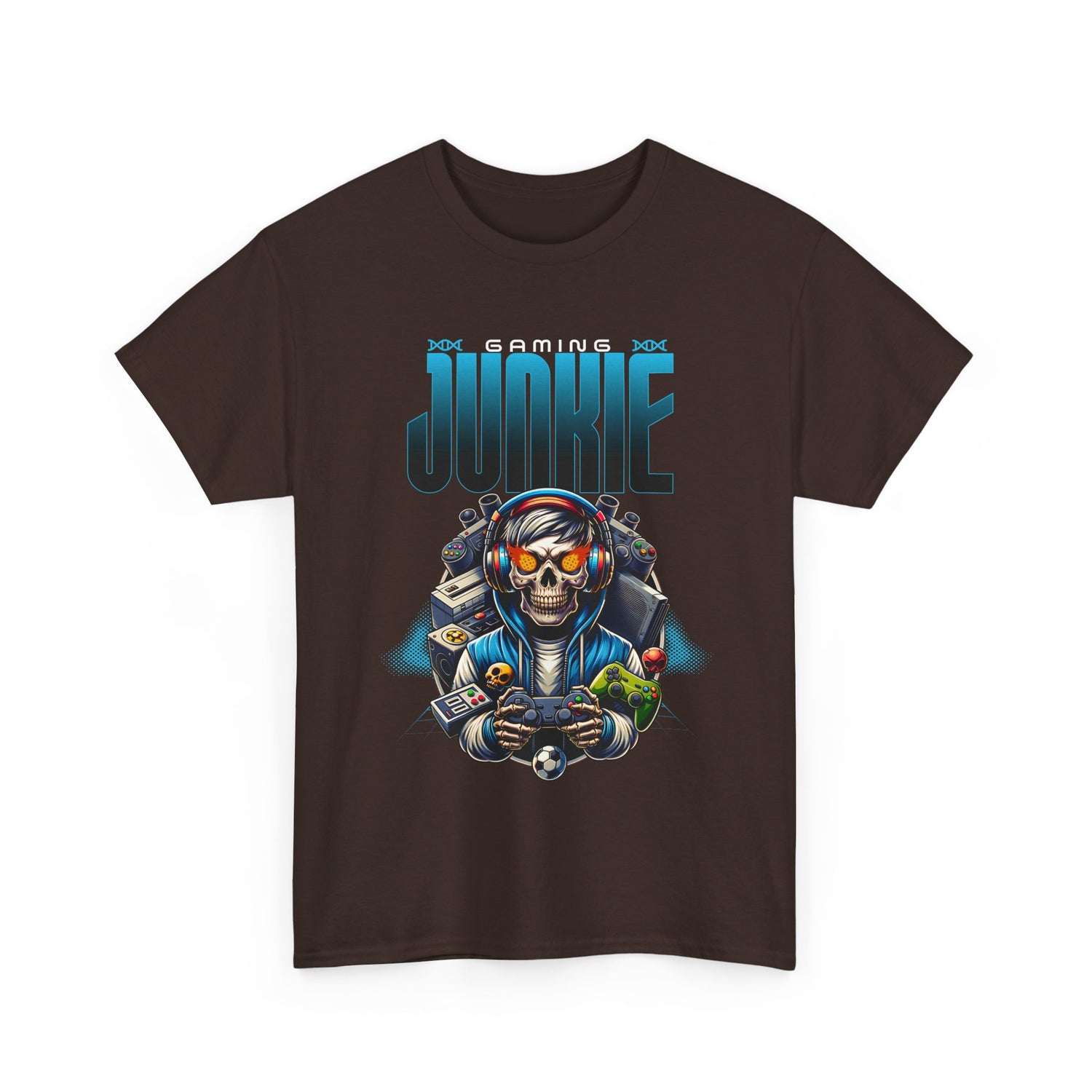 Gaming Junkie Skull Tee — Gamer Skull Controller Graphic T-Shirt