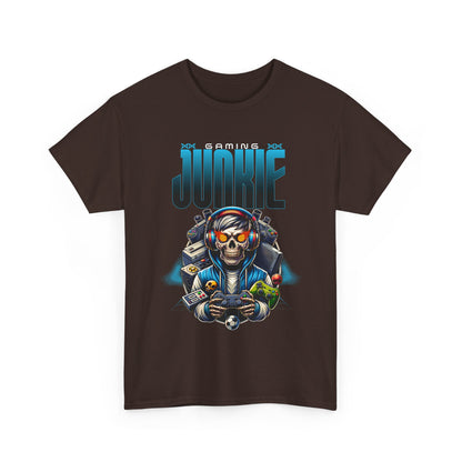 Gaming Junkie Skull Tee — Gamer Skull Controller Graphic T-Shirt