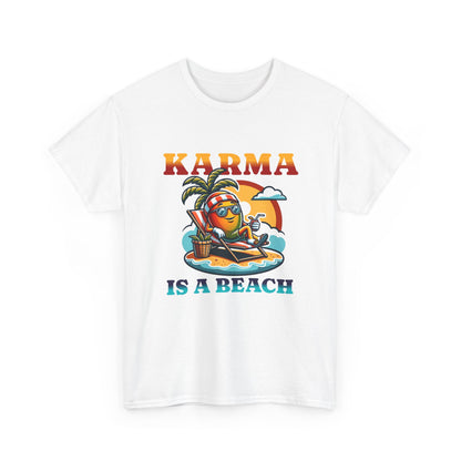 "Karma Is a Beach" Retro Tropical Tee