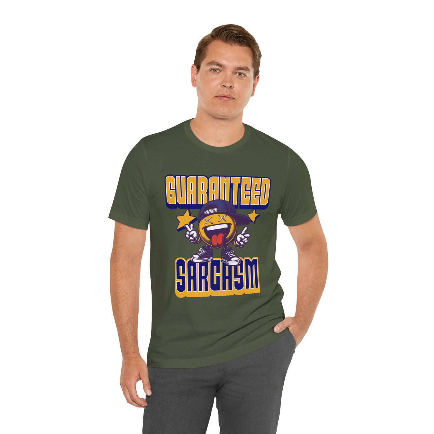 Guaranteed Sarcasm – Funny Smiley Face T-Shirt