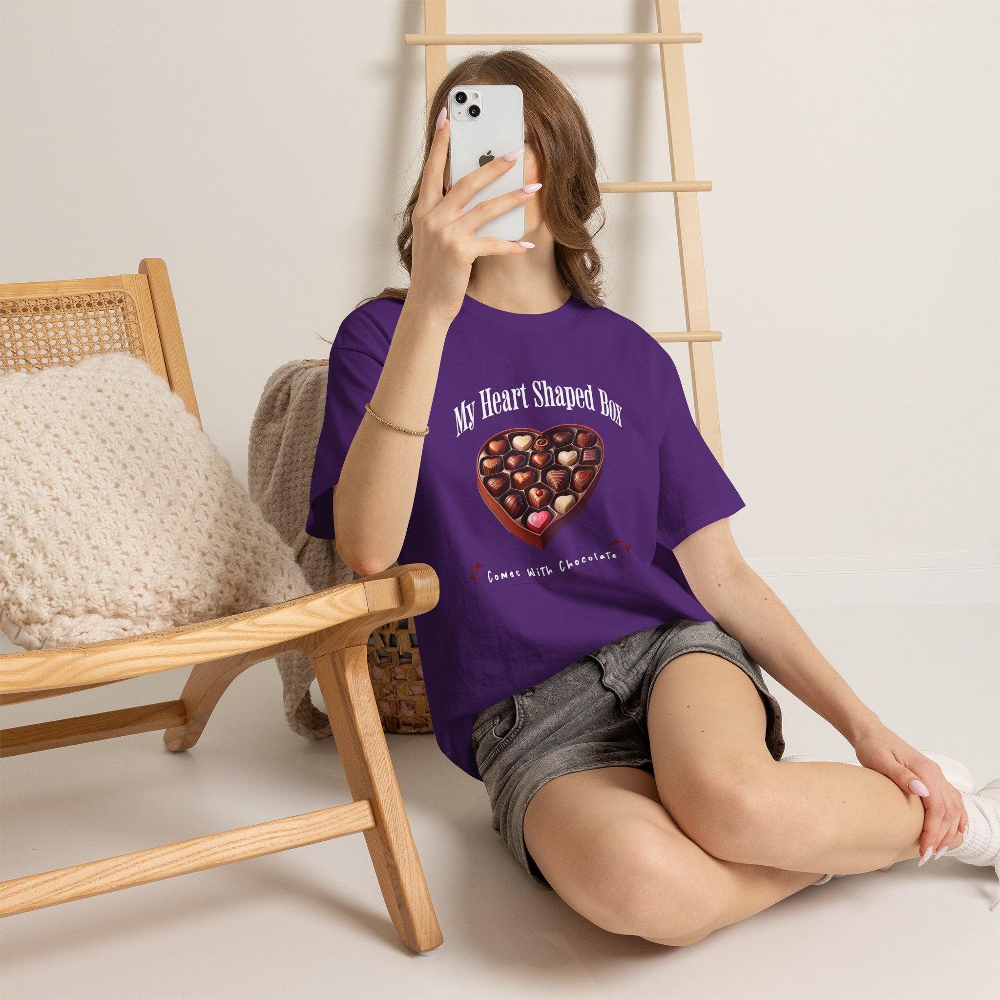 My Heart Shaped Box Comes With Chocolate T-Shirt | 90s Grunge-Inspired Valentine&