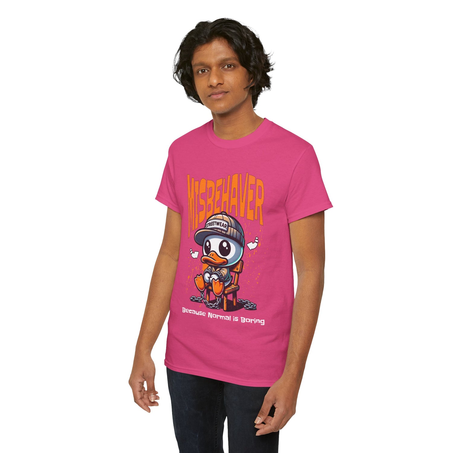 Misbehaver Duck T-Shirt — "Because Normal Is Boring" Graphic Tee