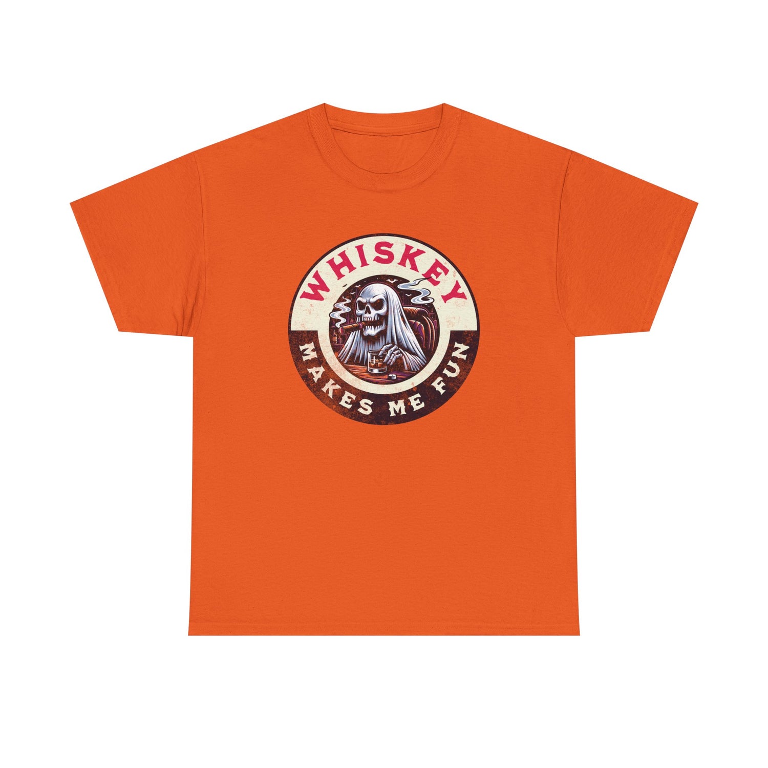 Whiskey Makes Me Fun T-Shirt — Vintage Skull Whiskey Graphic Tee