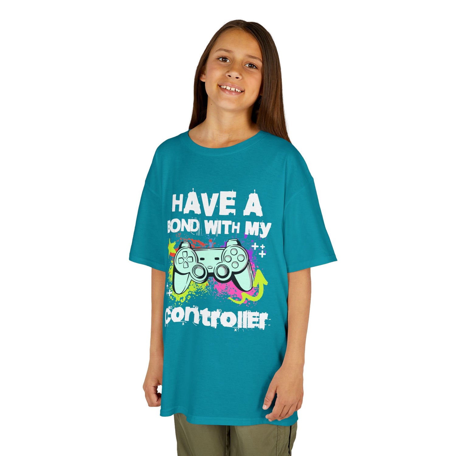 Kids Tee — "Have a Bond With My Controller" Gaming Graphic Shirt
