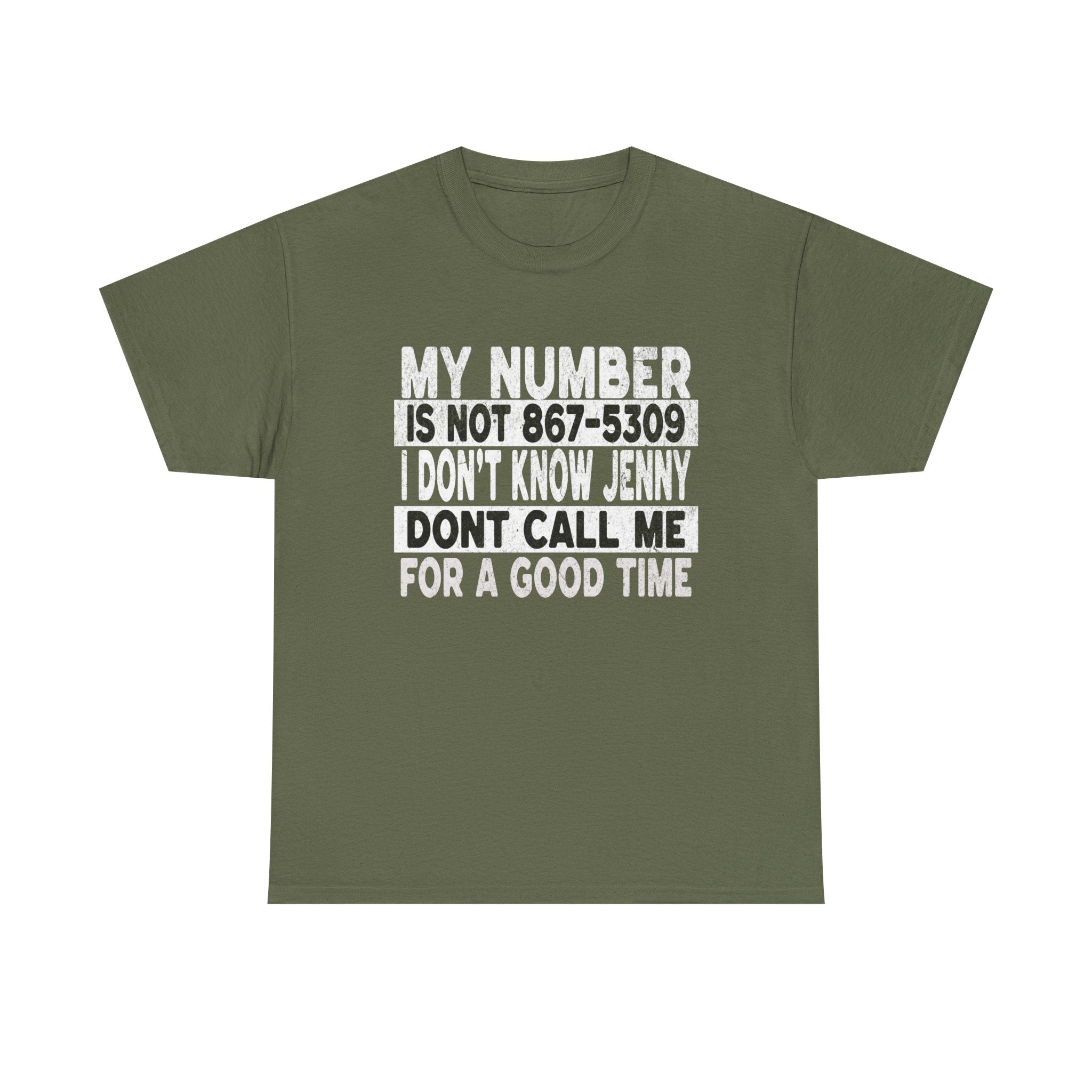 Funny 867-5309 Jenny Unisex Cotton Tee