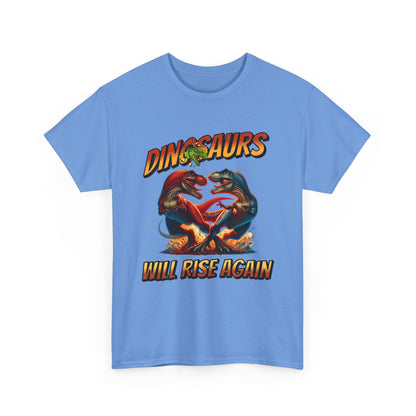 Dinosaur Graphic Tee – "Dinosaurs Will Rise Again" Retro Jurassic T‑Shirt