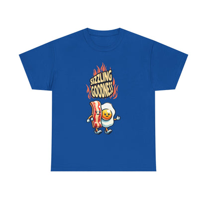 Sizzling Goodness Breakfast Tee — Funny Bacon &amp; Egg Graphic T-Shirt