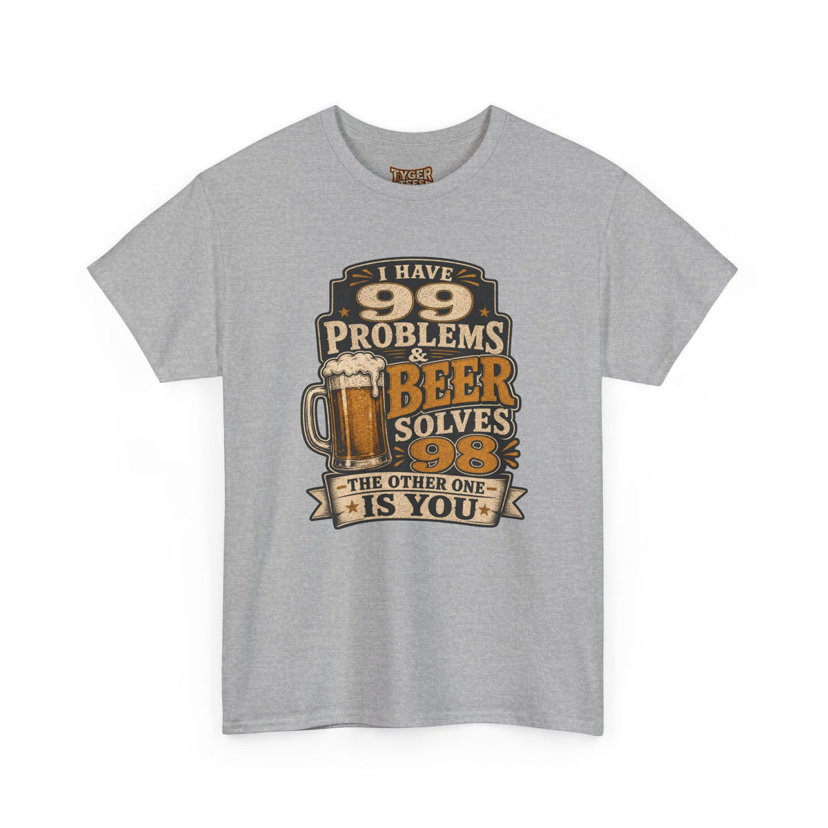 Beer Solves 99 Problems T‑Shirt – Funny Beer Graphic Tee
