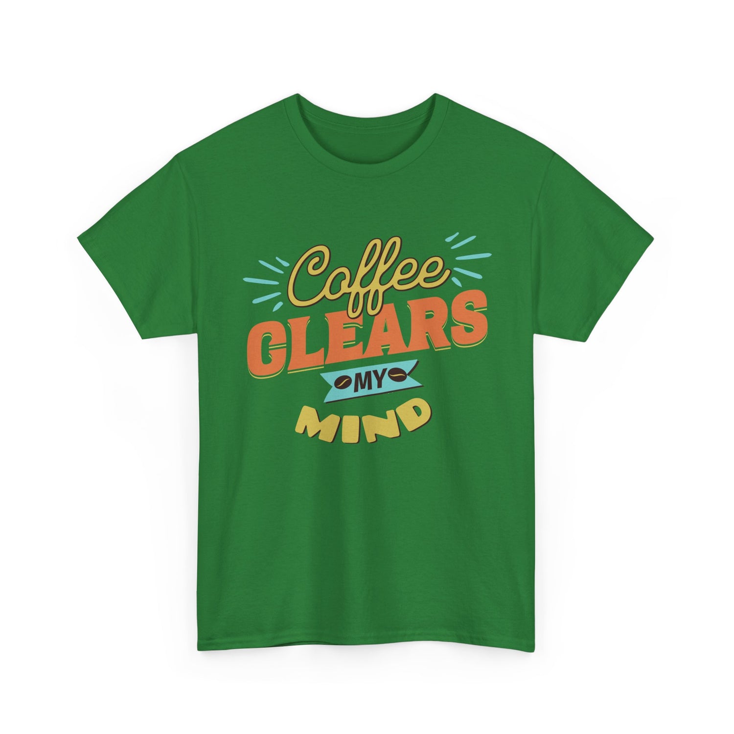 Coffee Clears My Mind T-Shirt — Retro Coffee Lover Tee