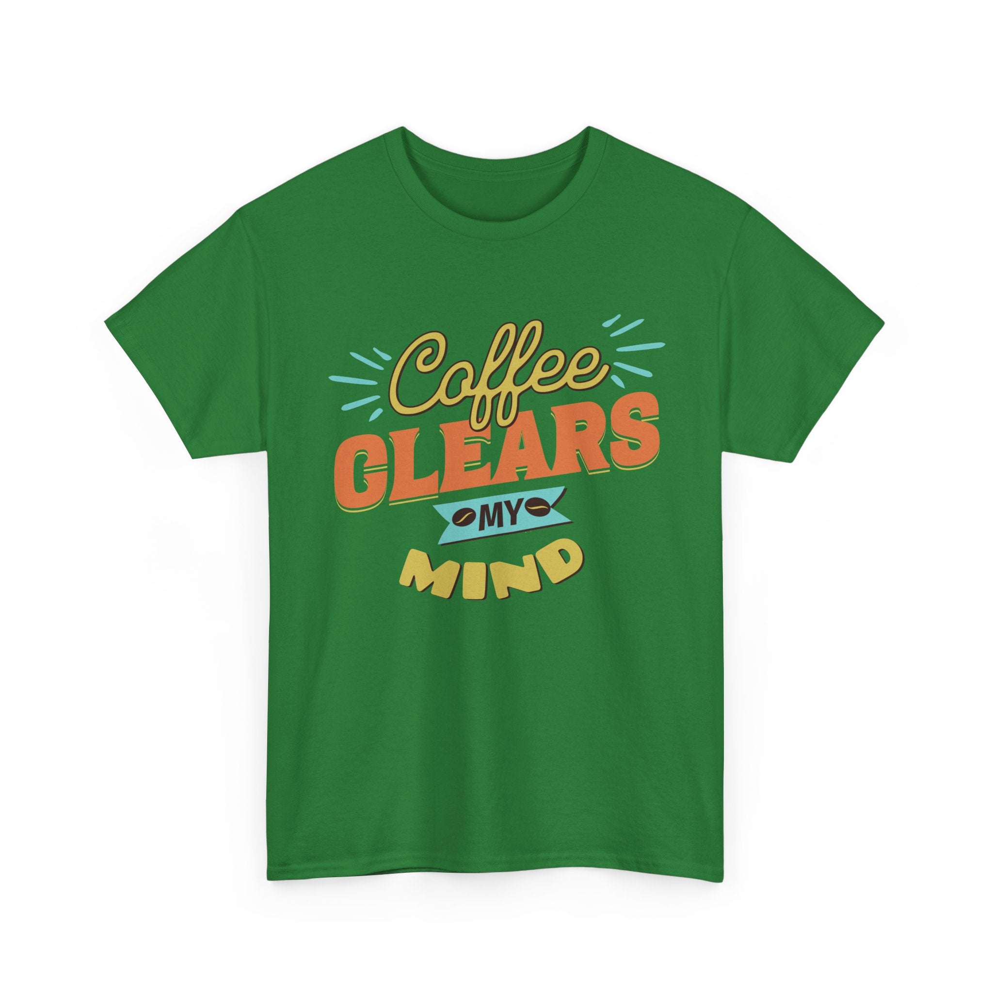 Coffee Clears My Mind T-Shirt — Retro Coffee Lover Tee