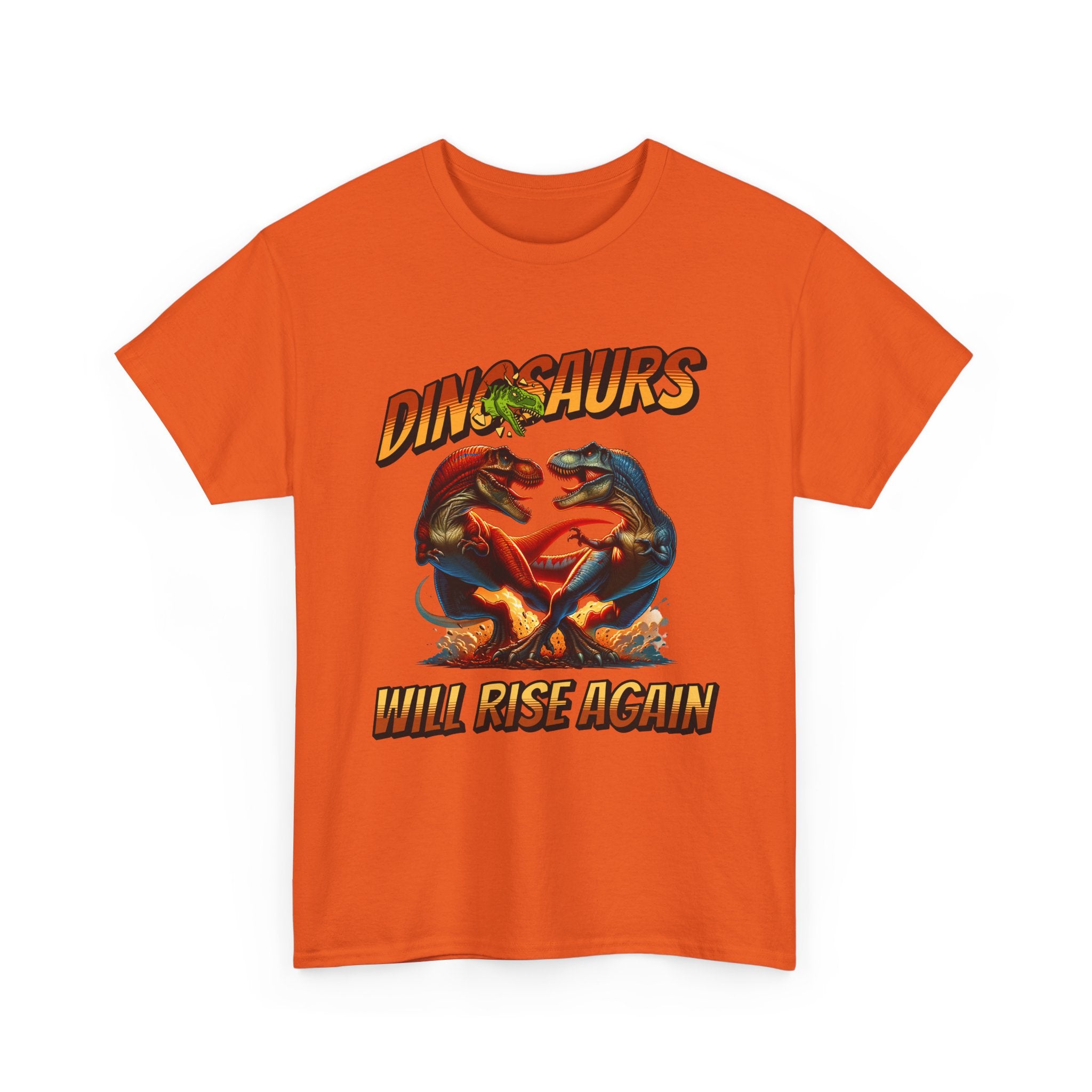 Dinosaur Graphic Tee – "Dinosaurs Will Rise Again" Retro Jurassic T‑Shirt