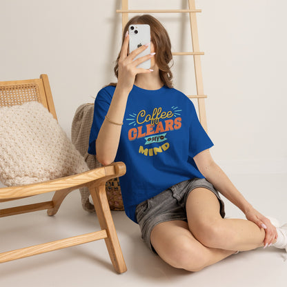 Coffee Clears My Mind T-Shirt — Retro Coffee Lover Tee