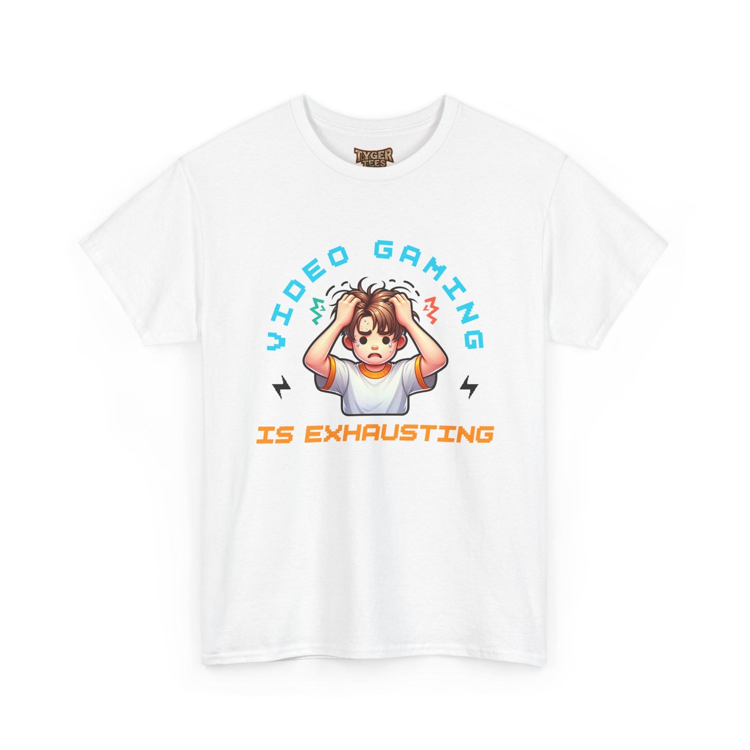 Gaming T‑Shirt — "Video Gaming Is Exhausting" Cute Anime Gamer Tee