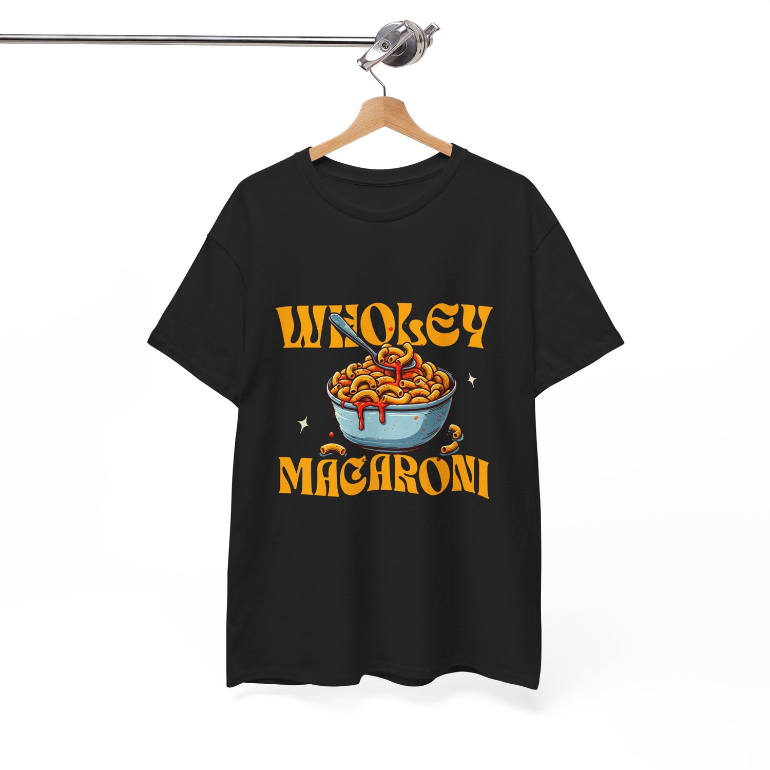 Wholey Macaroni Unisex Tee, Funny T-Shirt, Casual Graphic Shirt, Gift for Pasta Lovers, Foodie Apparel, Comfortable Everyday Wear