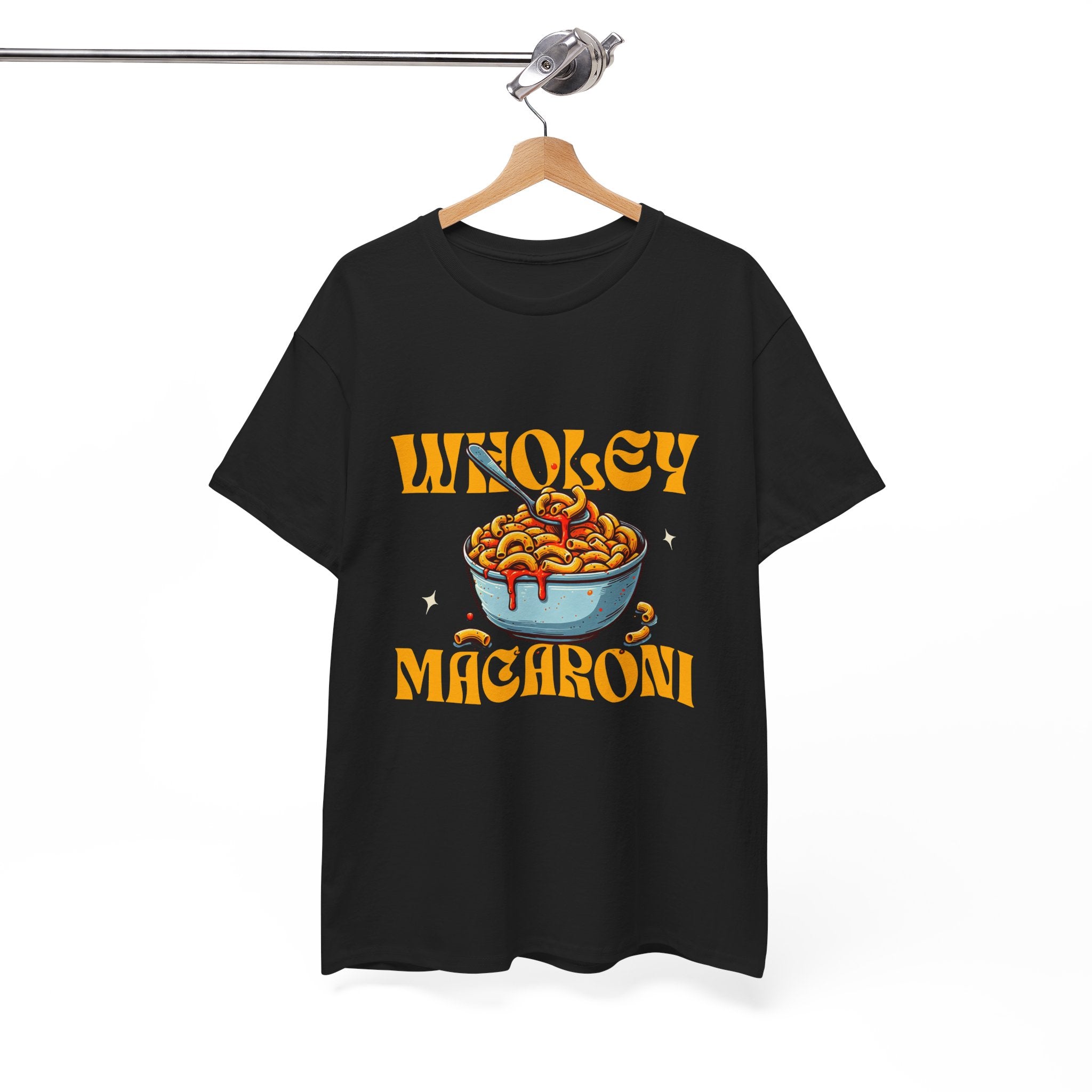 Wholey Macaroni Unisex Tee, Funny T-Shirt, Casual Graphic Shirt, Gift for Pasta Lovers, Foodie Apparel, Comfortable Everyday Wear
