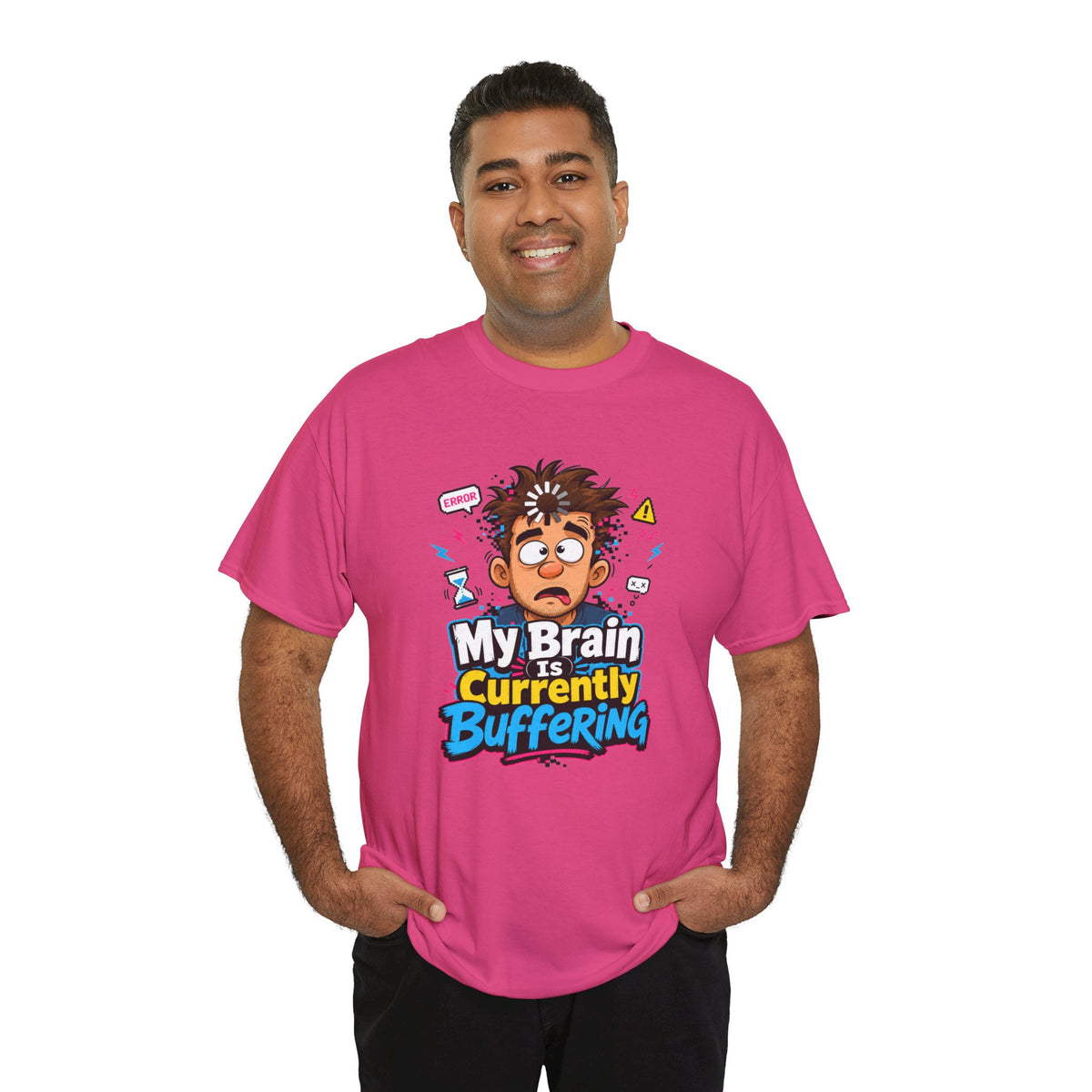 My Brain Is Currently Buffering T-Shirt — Funny Tech &amp; Mental Health Graphic Tee