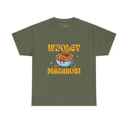 Holy Macaroni Unisex Tee, Funny T-Shirt, Casual Graphic Shirt, Gift for Pasta Lovers, Foodie Apparel, Comfortable Everyday Wear
