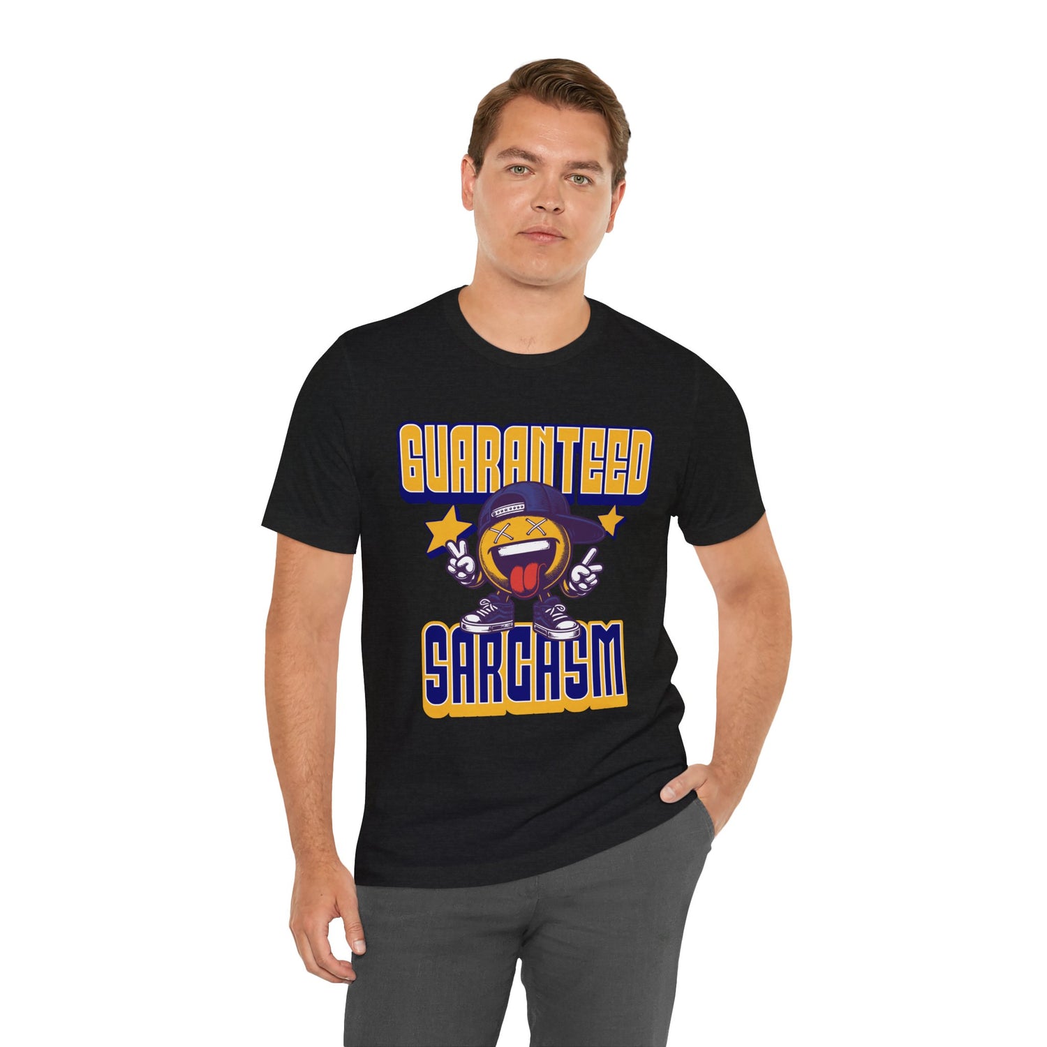 Guaranteed Sarcasm – Funny Smiley Face T-Shirt