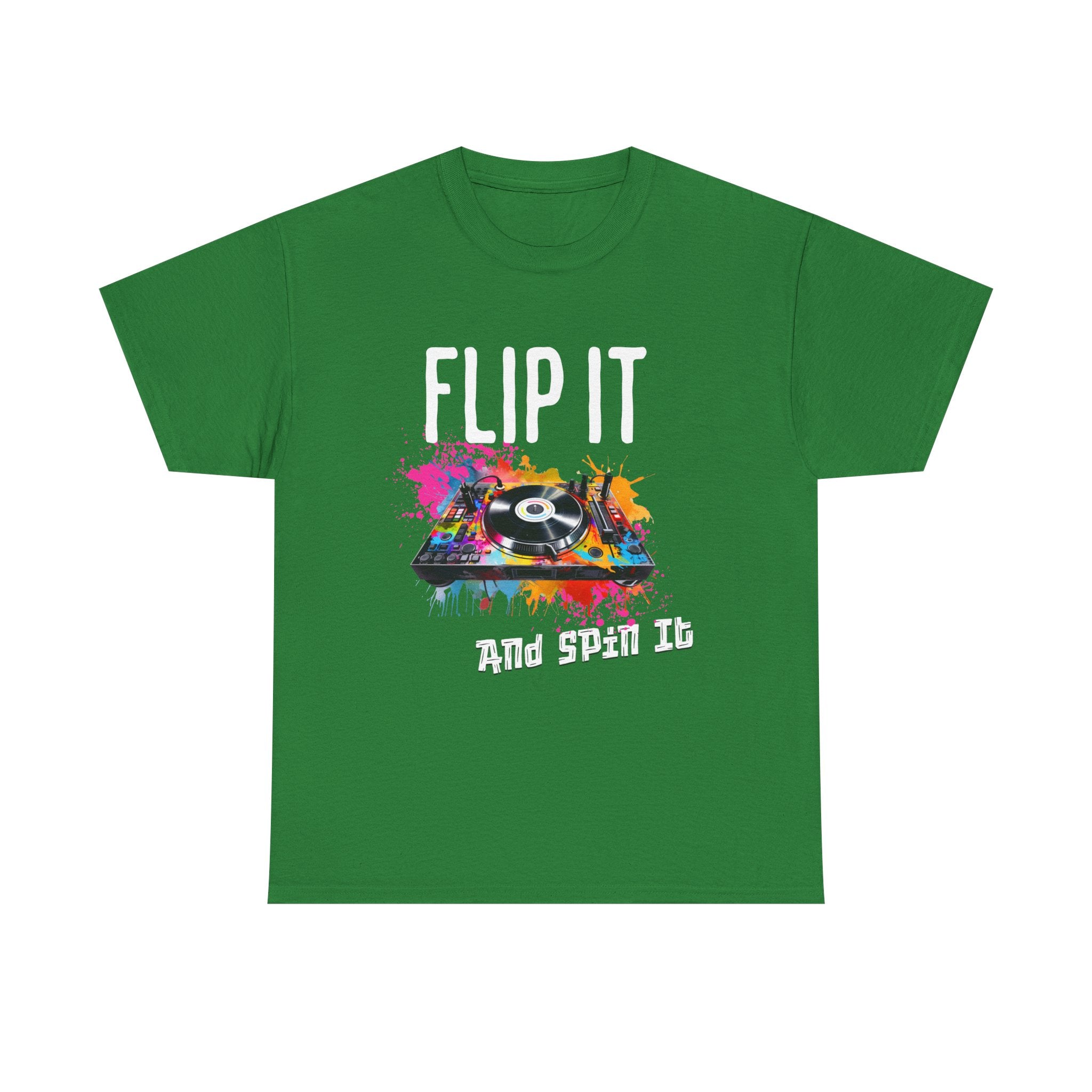 Flip &amp; Spin the Record Unisex Heavy Cotton Tee