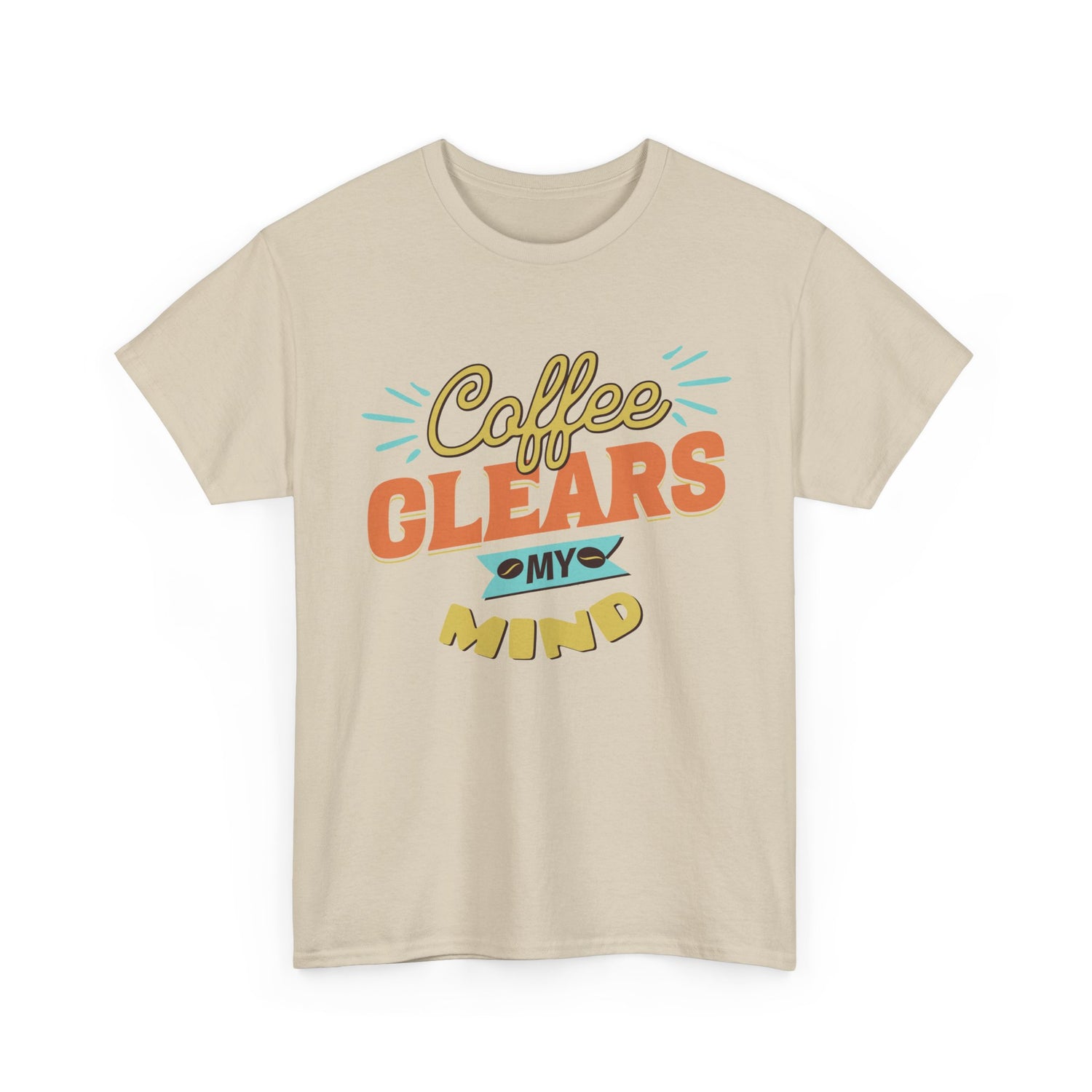 Coffee Clears My Mind T-Shirt — Retro Coffee Lover Tee