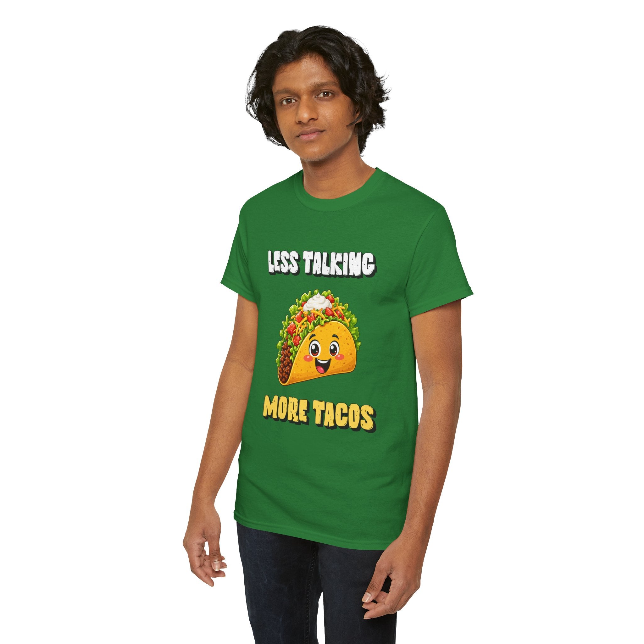 Less Talking More Tacos T-Shirt — Funny Taco Graphic Tee for Food Lovers