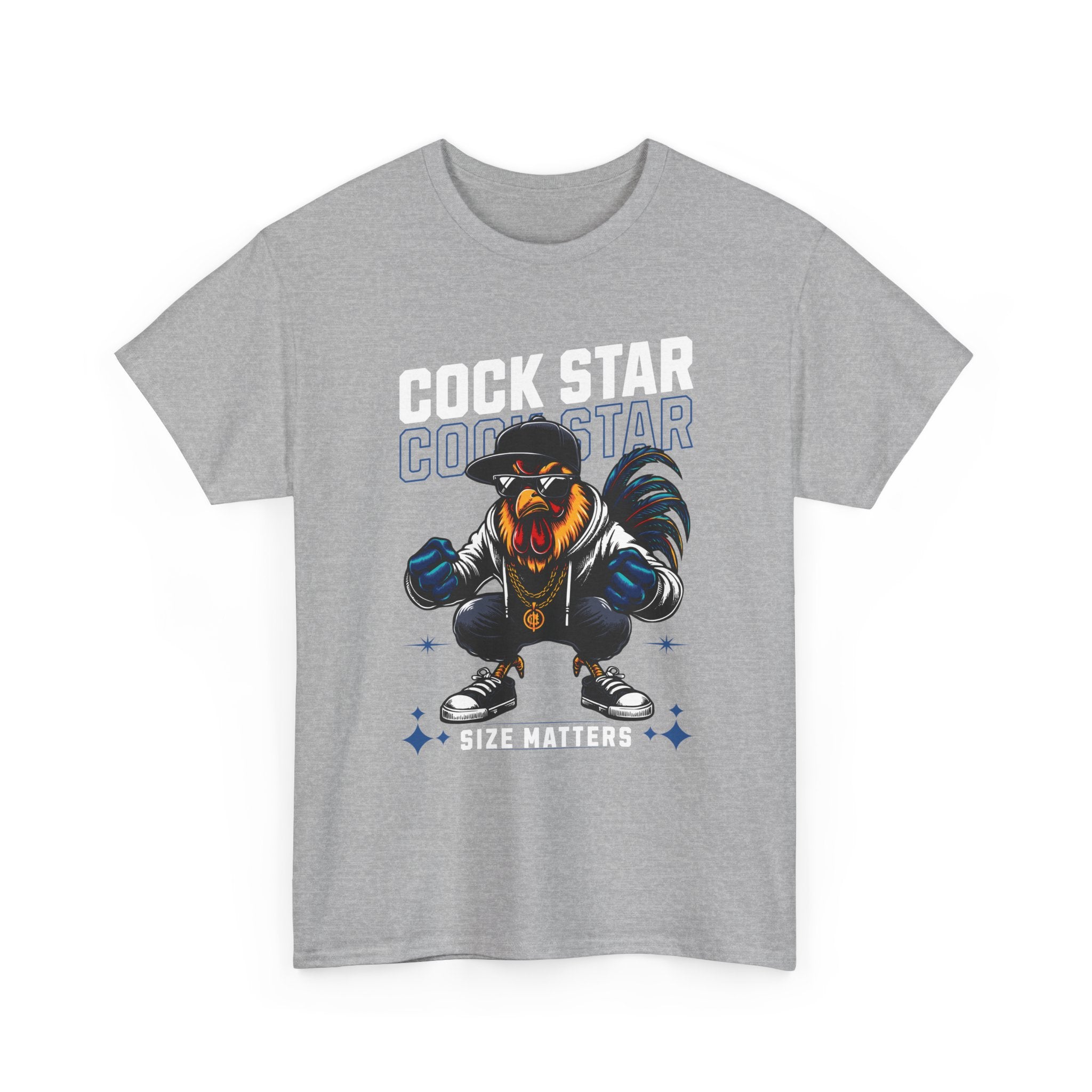 Cock Star Rooster T-Shirt — Size Matters Graphic Tee