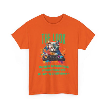 Cat DJ T‑Shirt — “The Look When Someone Asks You to Play ‘Stairway’”