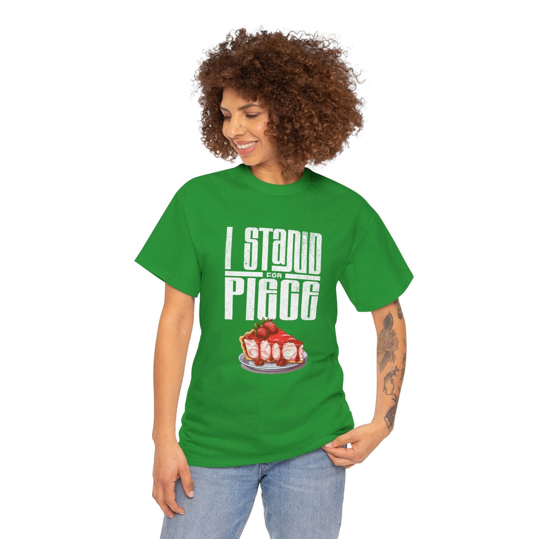 I Stand For Piece of Strawberry Pie Cotton T-Shirt