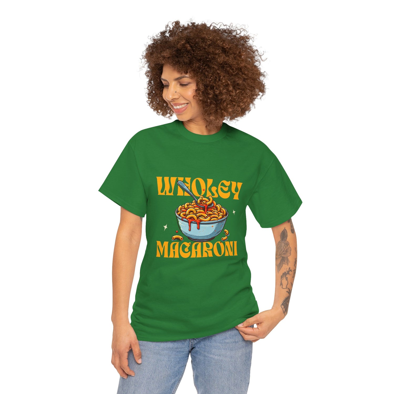 Wholey Macaroni Unisex Tee, Funny T-Shirt, Casual Graphic Shirt, Gift for Pasta Lovers, Foodie Apparel, Comfortable Everyday Wear