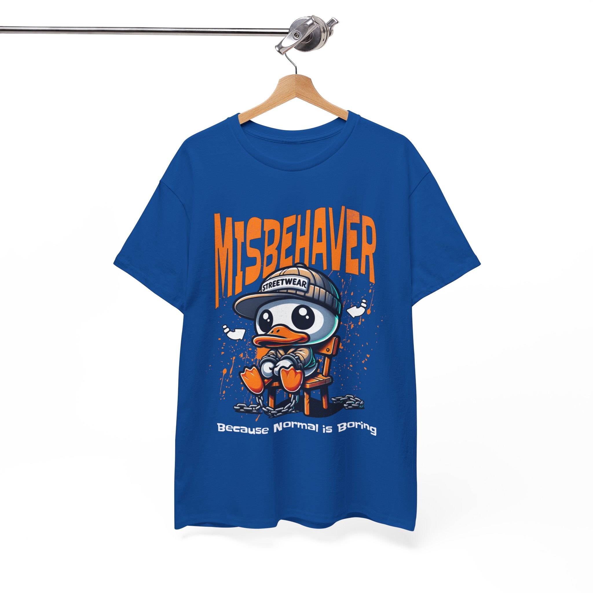 Misbehaver Duck T-Shirt — "Because Normal Is Boring" Graphic Tee