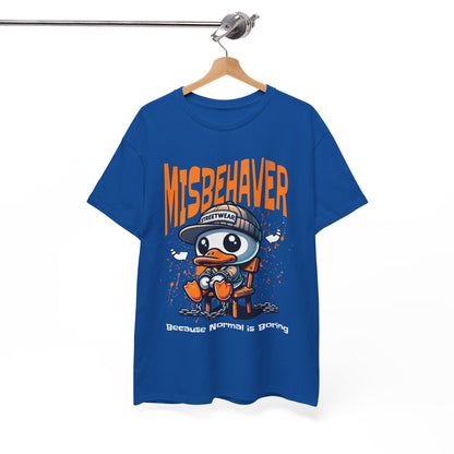 Misbehaver Duck T-Shirt — "Because Normal Is Boring" Graphic Tee