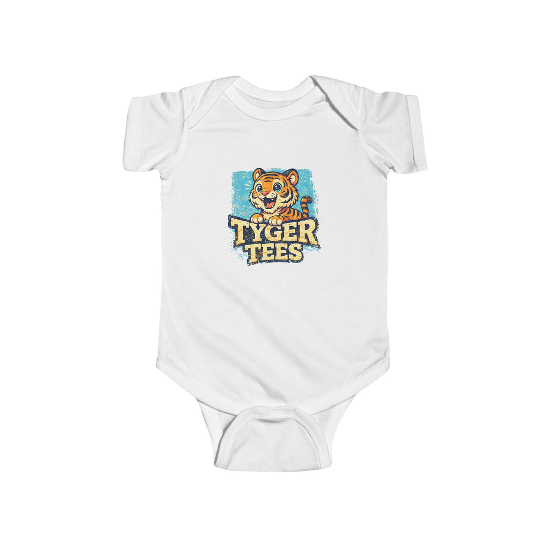 Tyger Tees Baby Bodysuit — Cute Retro Tiger Graphic Infant Onesie