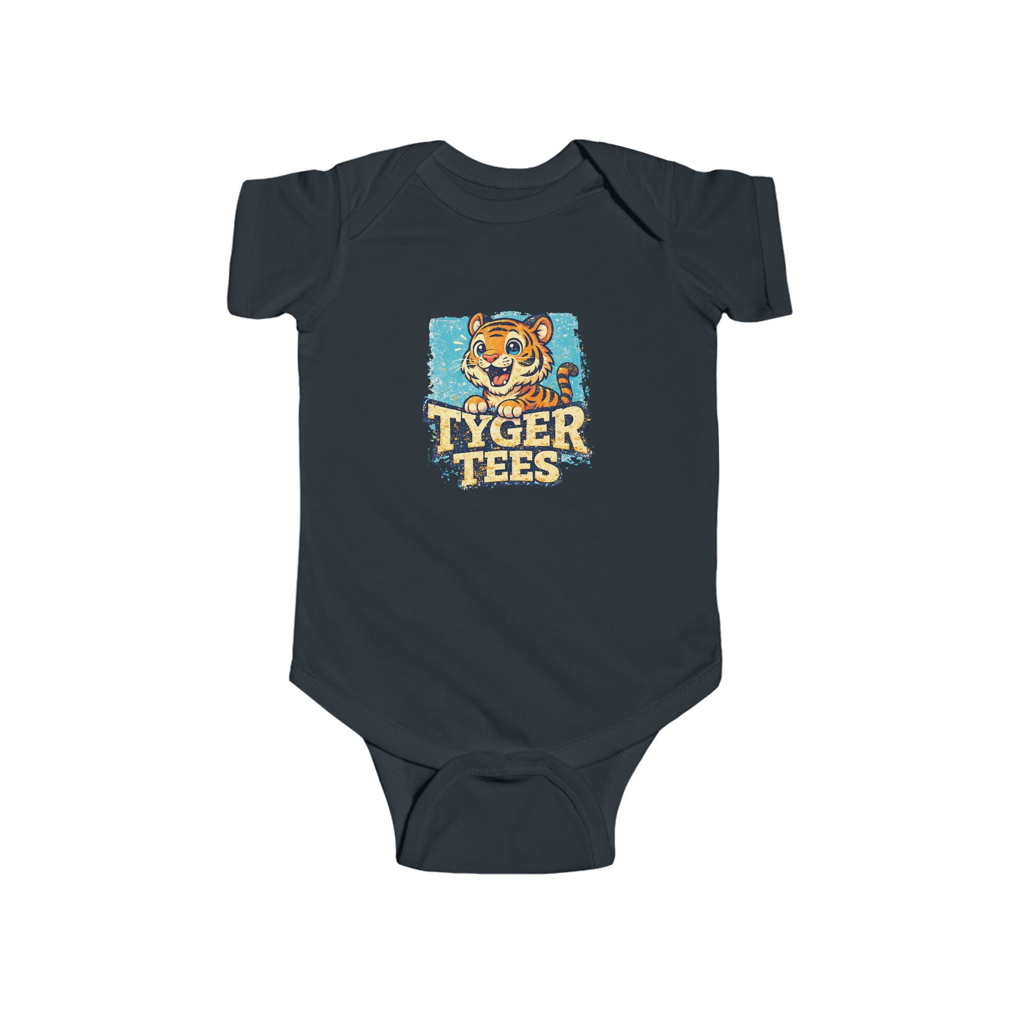 Tyger Tees Baby Bodysuit — Cute Retro Tiger Graphic Infant Onesie