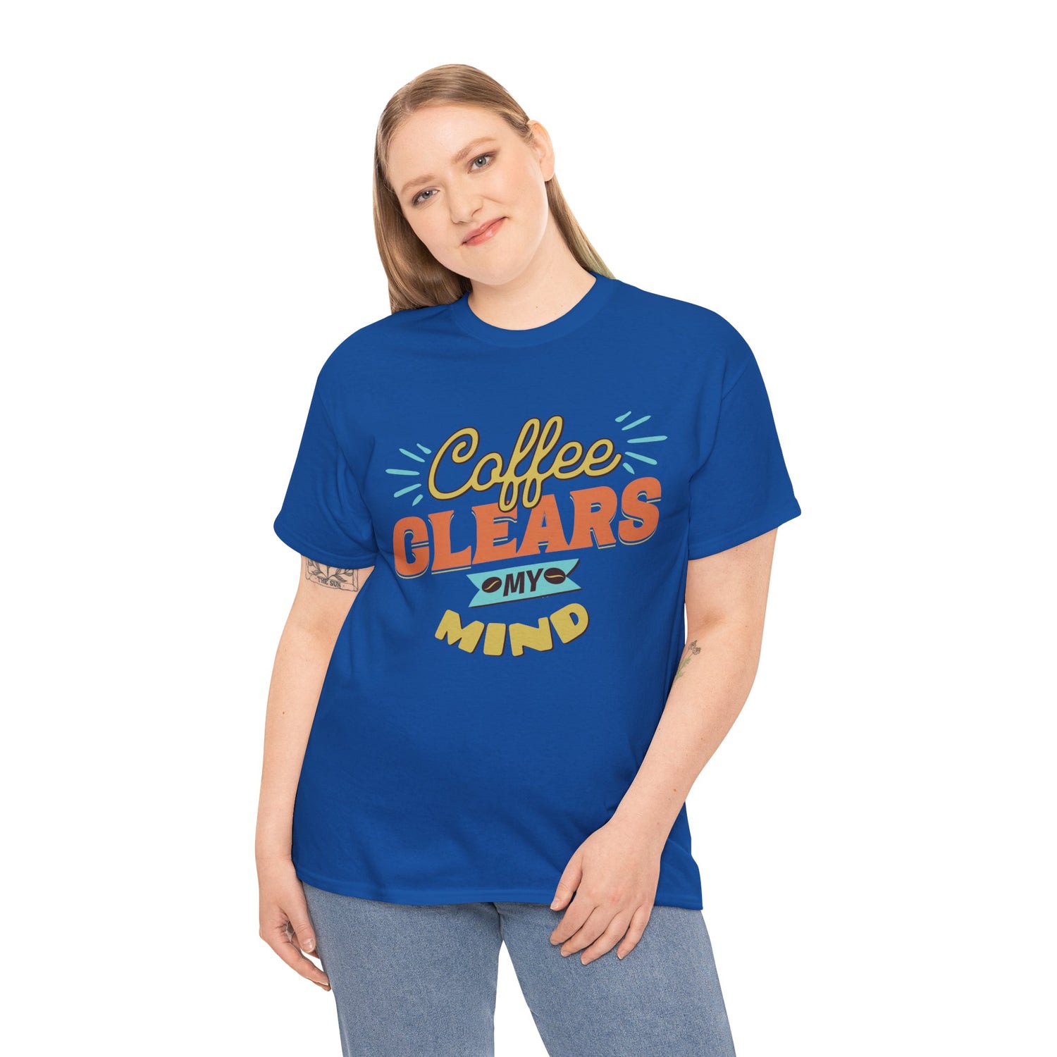 Coffee Clears My Mind T-Shirt — Retro Coffee Lover Tee