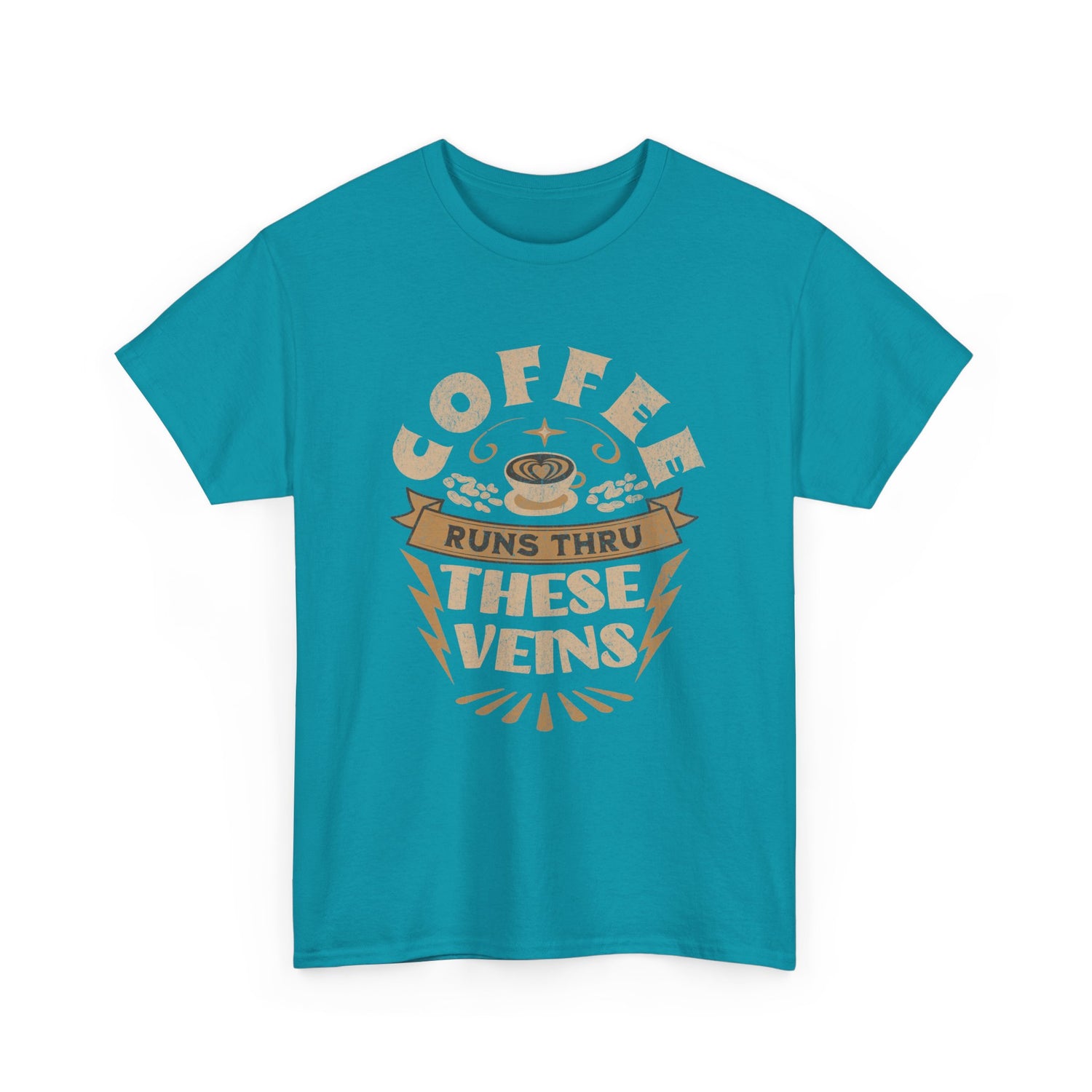 Coffee Runs Through These Veins – Funny Coffee Lover T-Shirt