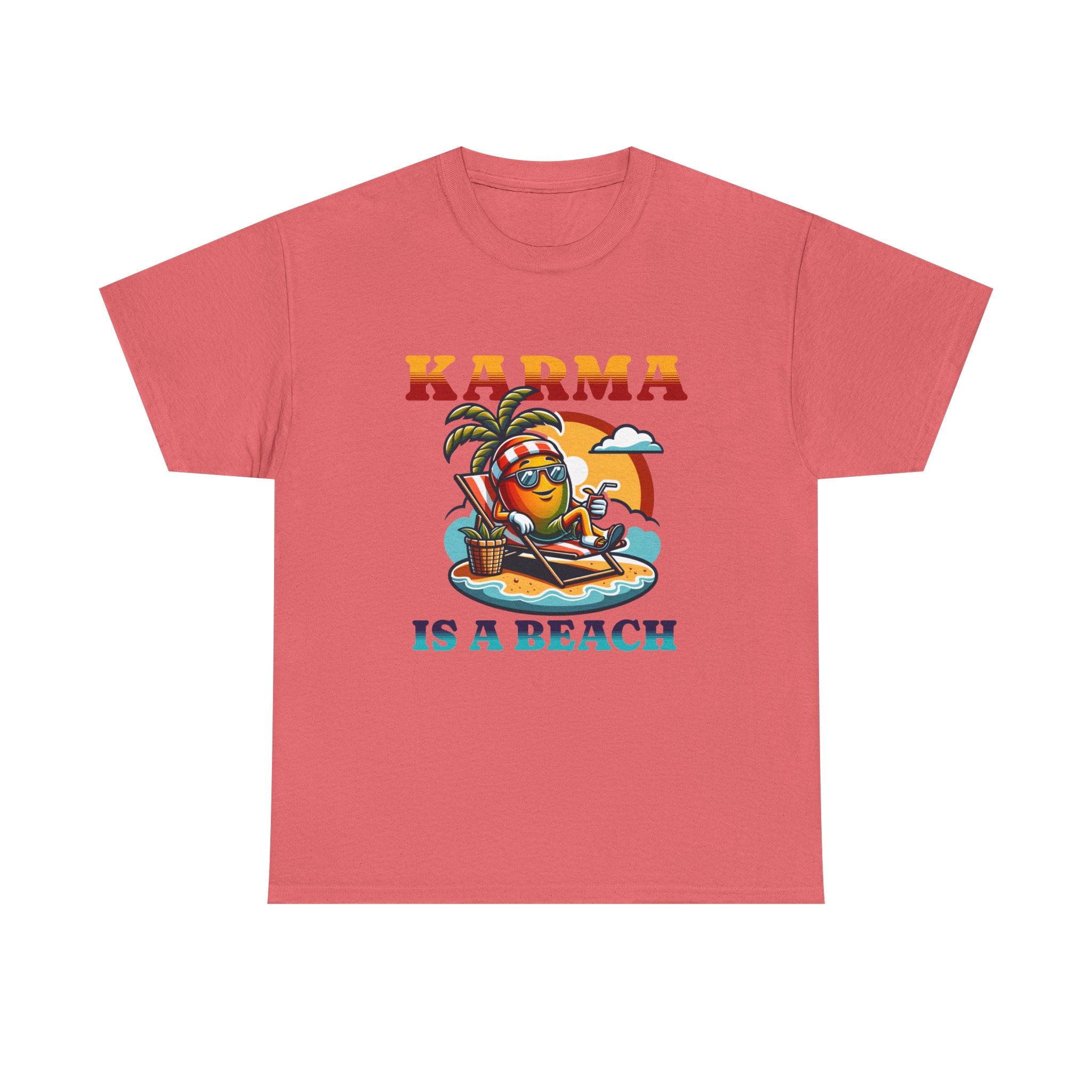 "Karma Is a Beach" Retro Tropical Tee