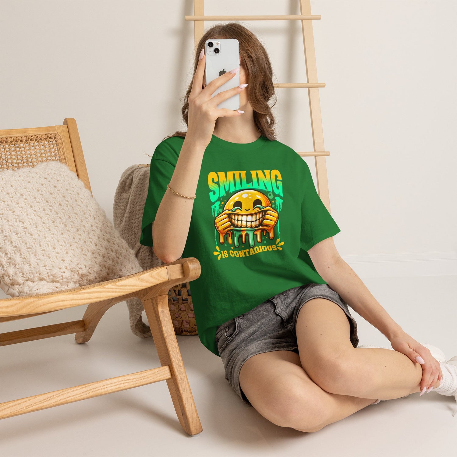 Smiling Is Contagious – Happy Smiley Face T-Shirt