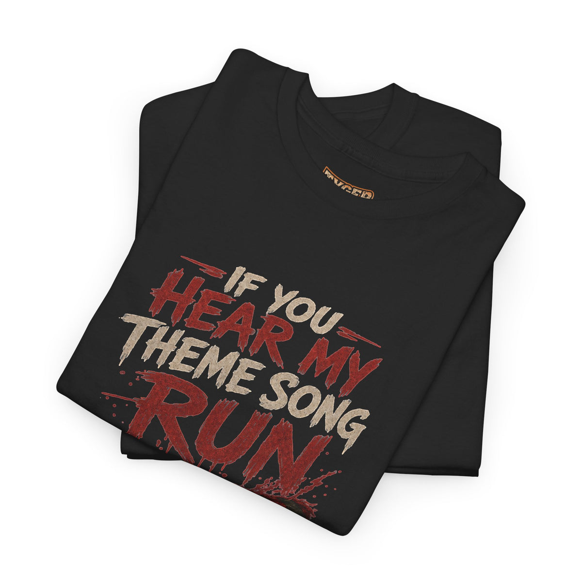 Horror Movie Tee — "If You Hear My Theme Song Run" Freddy Graphic T-Shirt