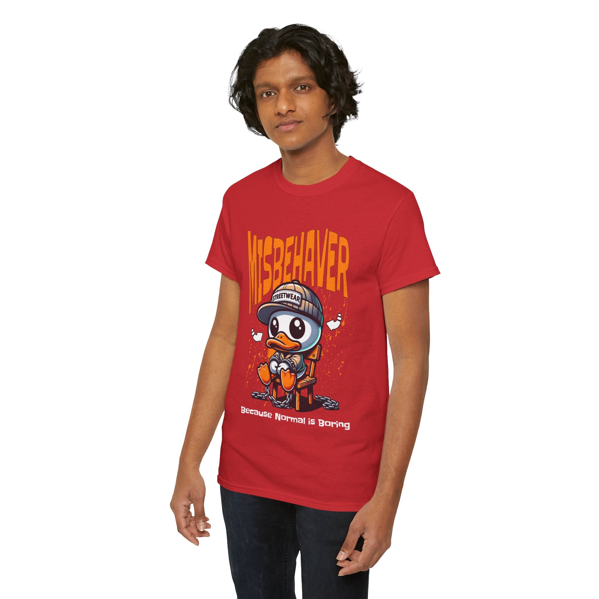Misbehaver Duck T-Shirt — "Because Normal Is Boring" Graphic Tee