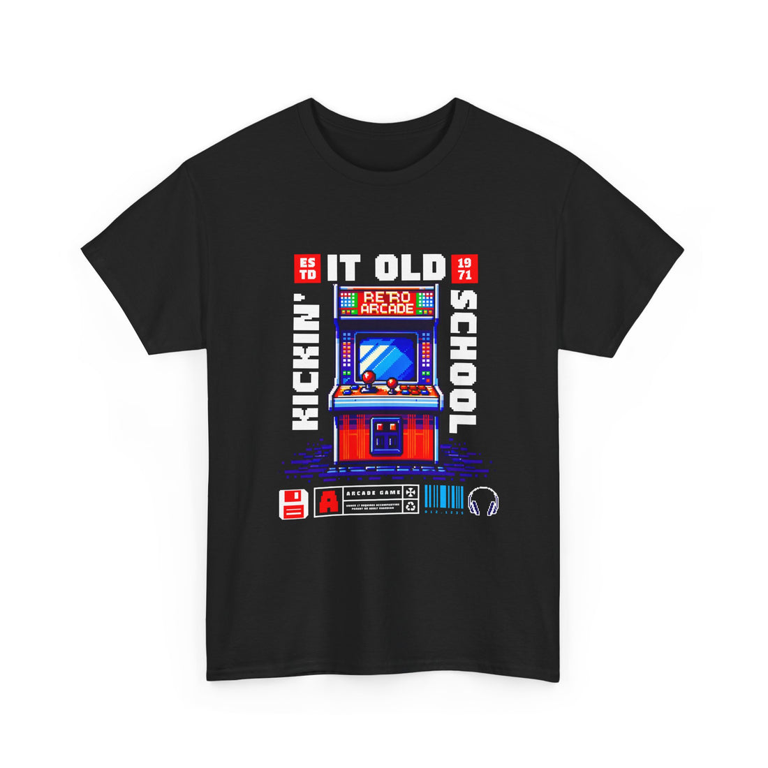 Old School Arcade T-Shirt — "Kickin&