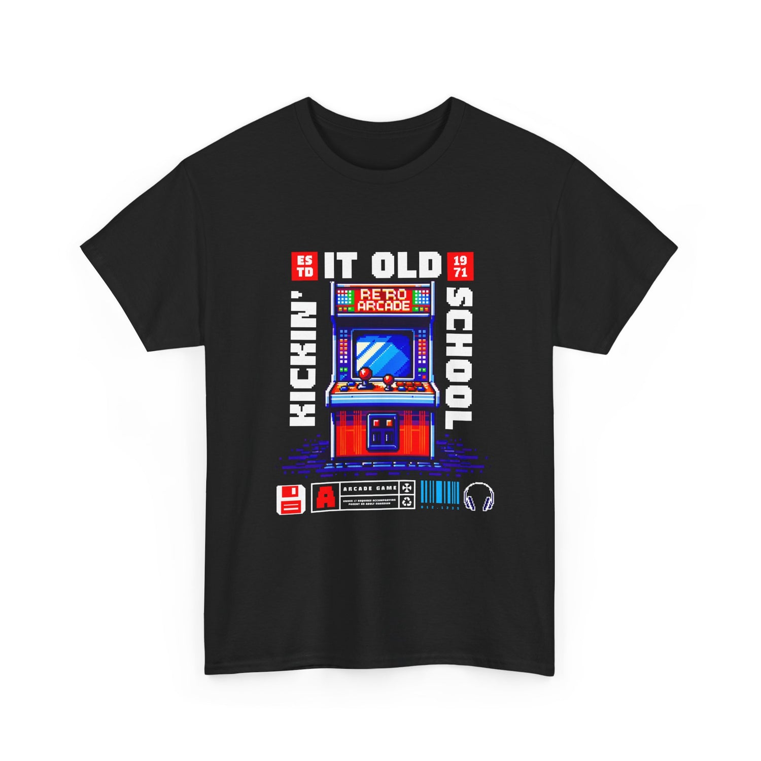 Old School Arcade T-Shirt — "Kickin&