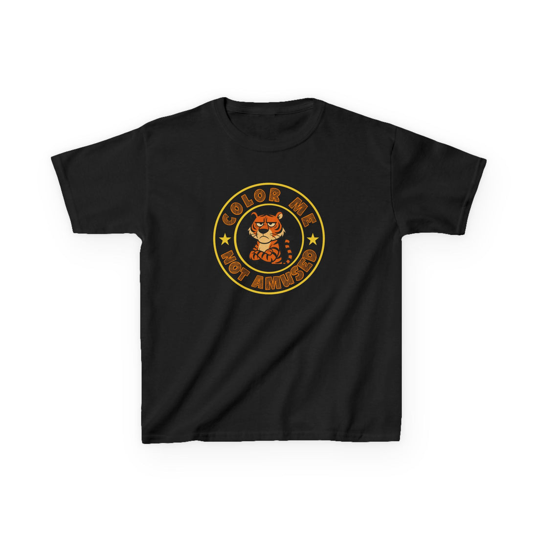 Kids Tee — Color Me Not Amused - Tiger