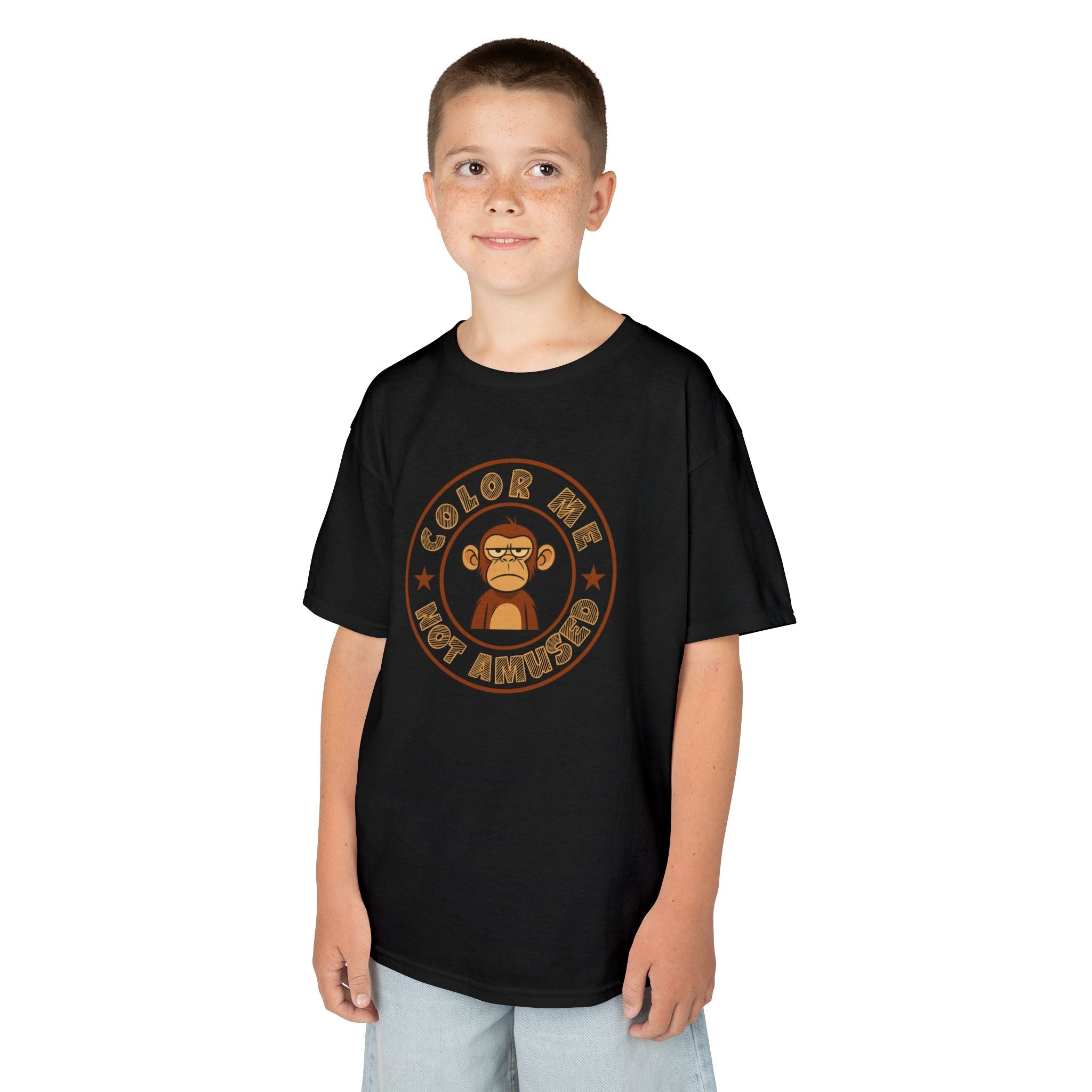 Kids Tee — Color Me Not Amused -  Monkey