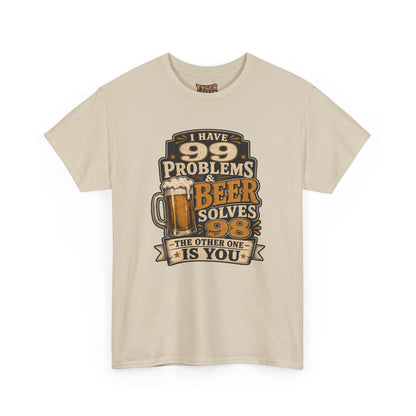 Beer Solves 99 Problems T‑Shirt – Funny Beer Graphic Tee