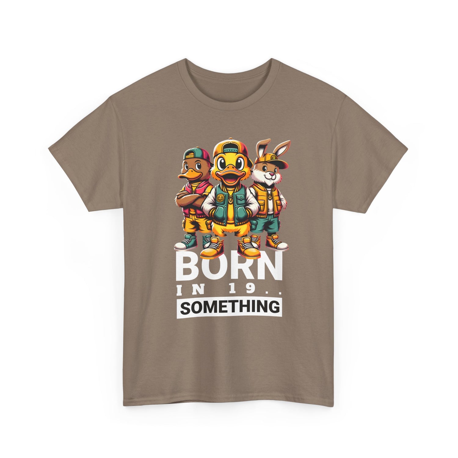 T-Shirt — "Born in 19__" Retro Cartoon Crew Graphic Tee