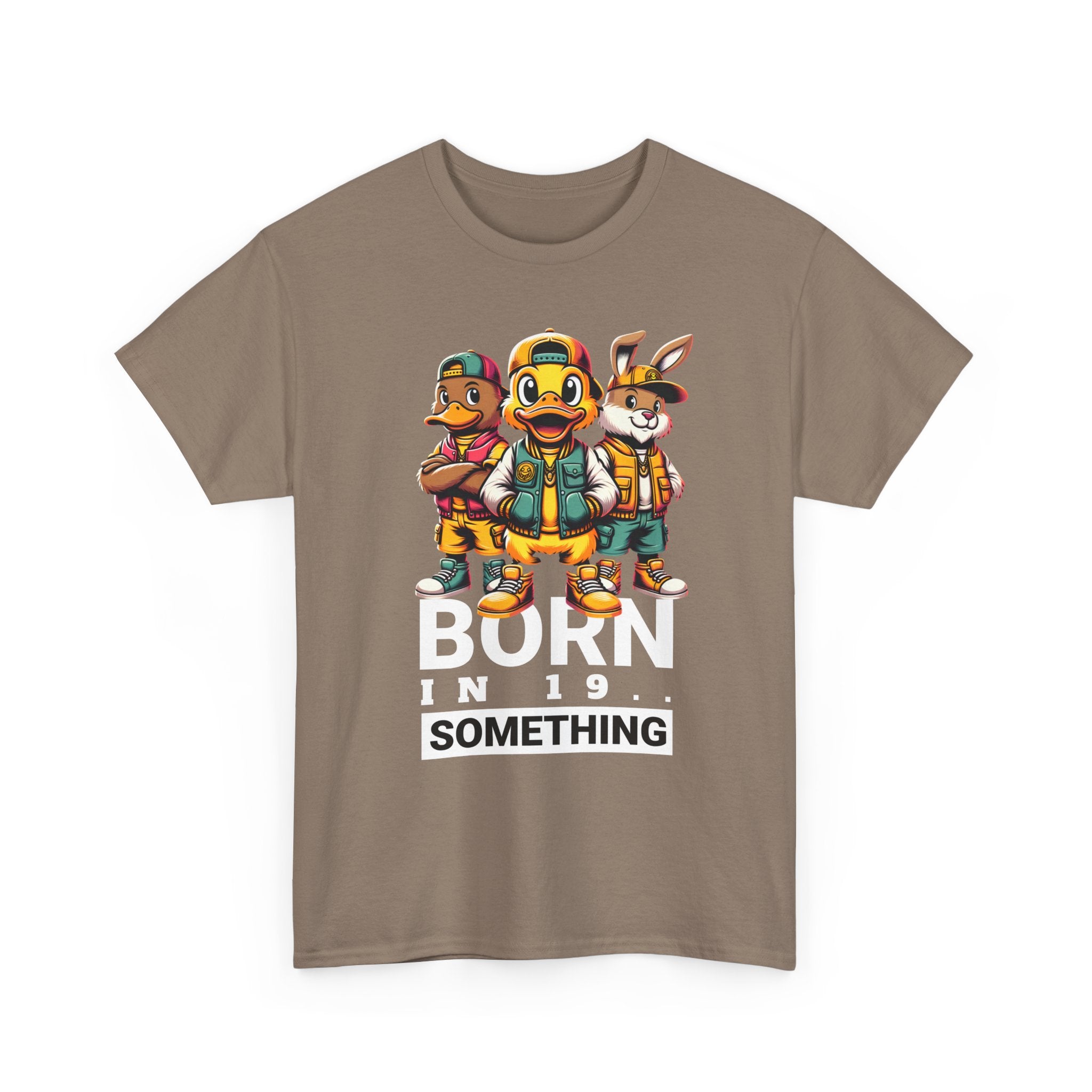 T-Shirt — "Born in 19__" Retro Cartoon Crew Graphic Tee