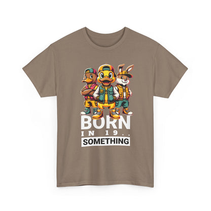 T-Shirt — "Born in 19__" Retro Cartoon Crew Graphic Tee