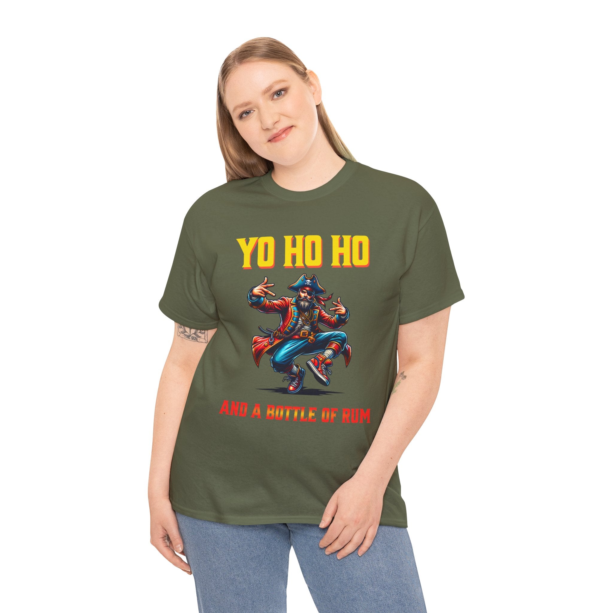 Yo Ho Ho Pirate T-Shirt – "Yo Ho Ho and a Bottle of Rum" Graphic Tee