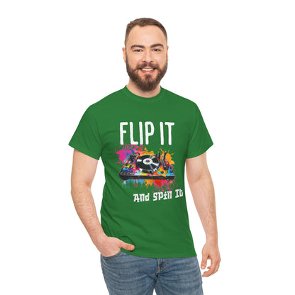 Flip &amp; Spin the Record Unisex Heavy Cotton Tee